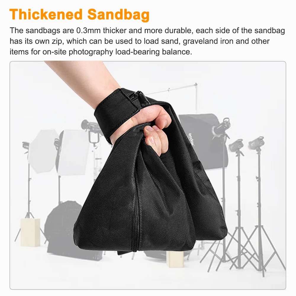 Dual-section Sandbag For Photography Studio Video Stage Load-Bearing 5KG Thickened Sandbag for Light Stand Boom Arm