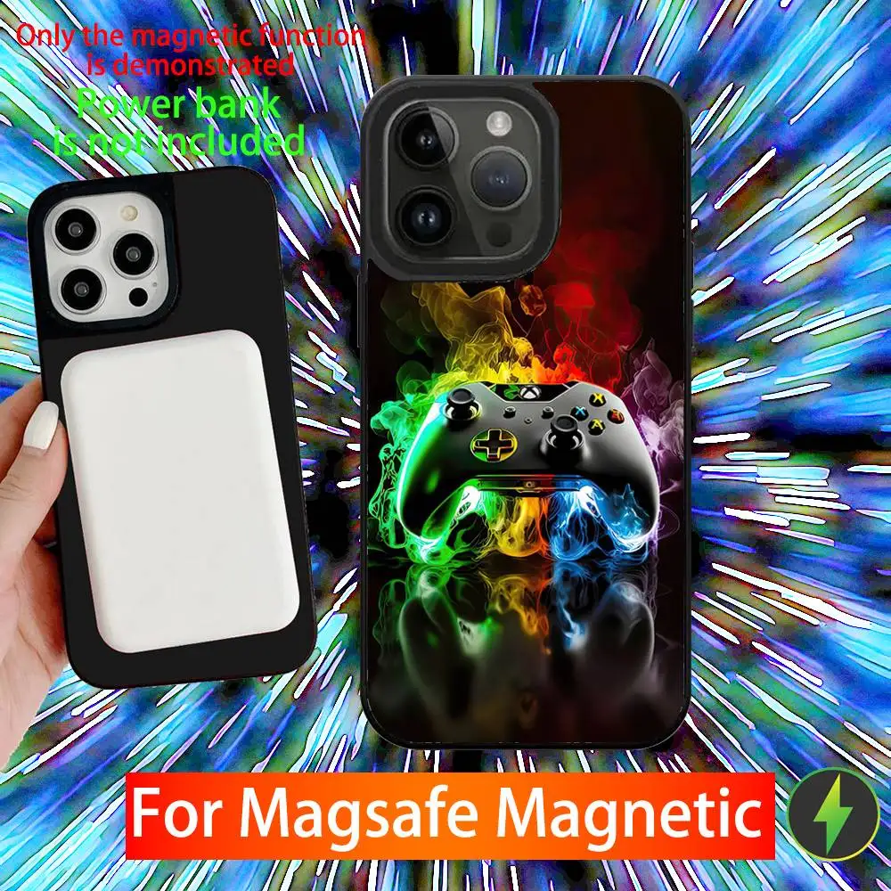 حافظة هاتف لوحدة التحكم في الألعاب لهواتف iPhone 16,15,14,13,12,11,Pro,Max,Plus,Mini,SE شحن لاسلكي مغناطيسي جديد Magsafe