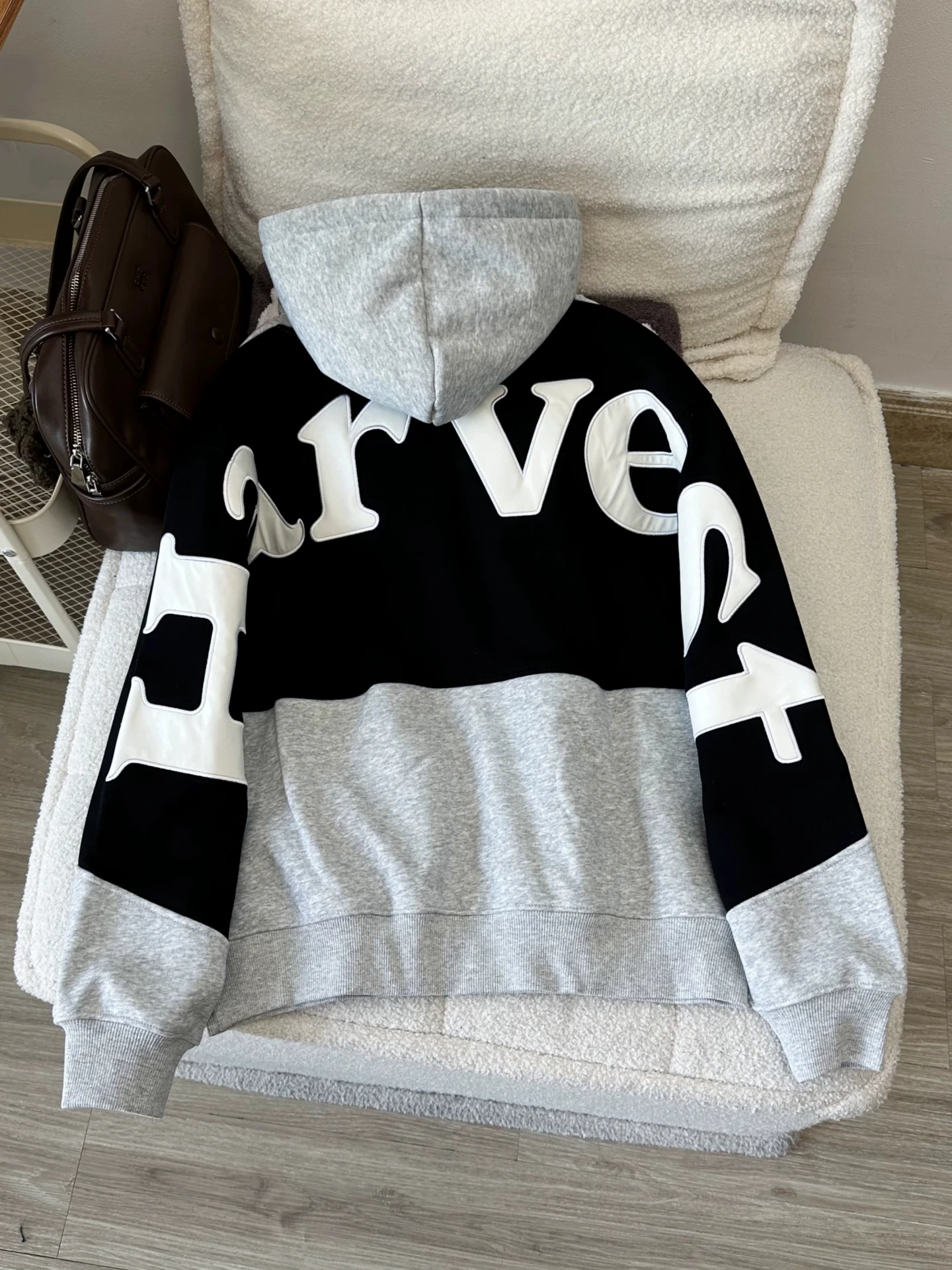 

American Street Sle Letter Embroidery Hoodie Women's Autumn Winter Thiened Loose High Street Trend Top Cotton Long Sve