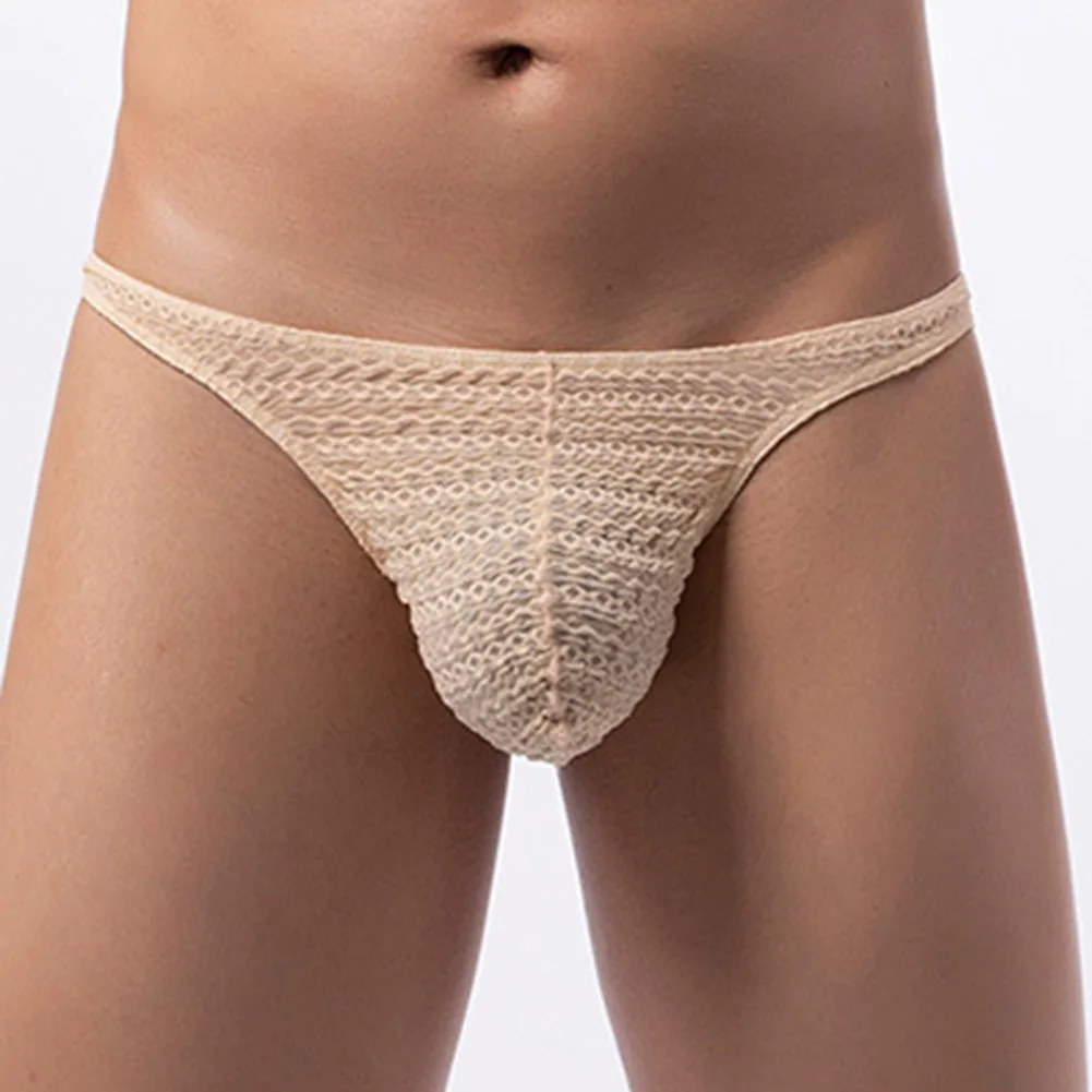 Mesh Underpants Lace Briefs Classic Style Briefs S-XL Size Options Breathable Mesh Men\'s Briefs Breathable Pouch