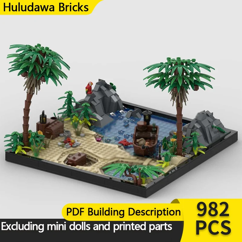 

Medieval Castle Model MOC Building Bricks Pirate Island Residence Modular Technology Children Holiday Gifts Assemble Toys Suit