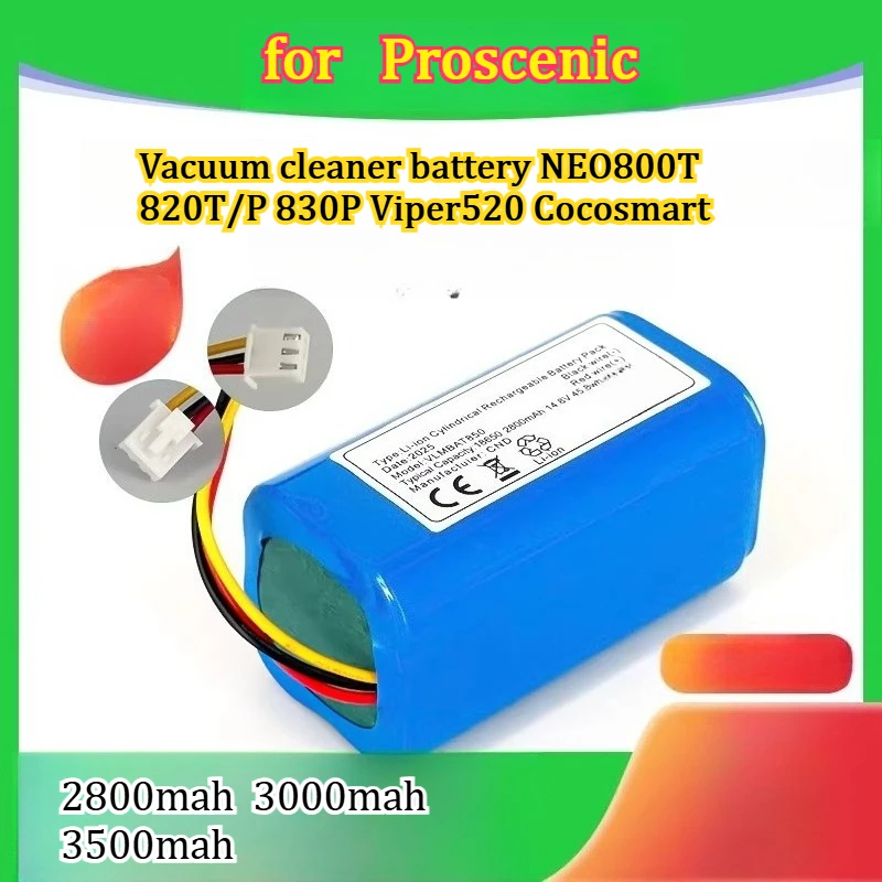 

Аккумулятор 3500 мАч для пылесосов Pusanik NEO800T, 820T/P, 830P, Viper520, Cocosmart, увеличенный запас хода