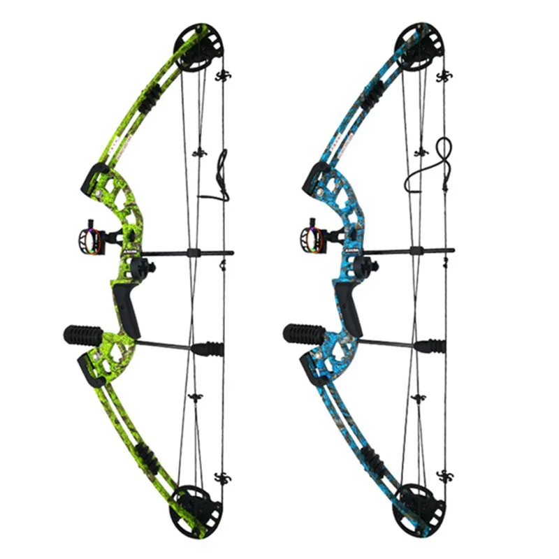 30-70 pounds Spot camouflage color battleship X composite pulley bow arrow shooting quasi bow outdoor archery fishing hunting