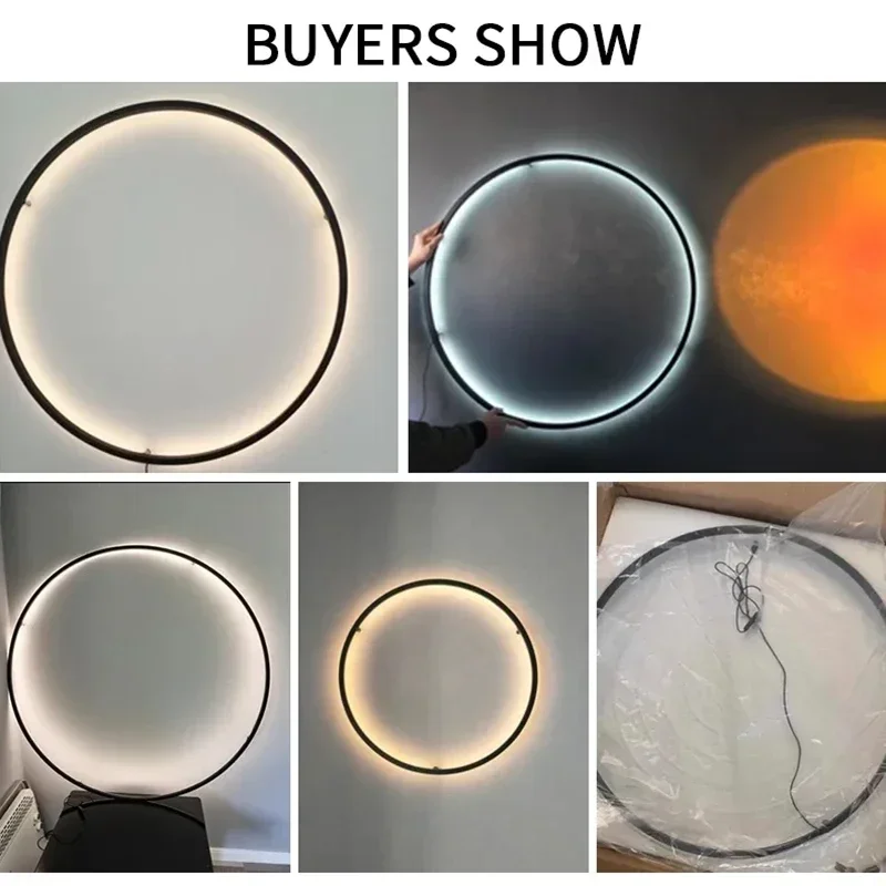 Nordic Ring LED Wall Lamp Modern LED Wall Lights Living Room Bedroom Bedside Aisle Corridor Home Indoor Decor Sconce Lighting