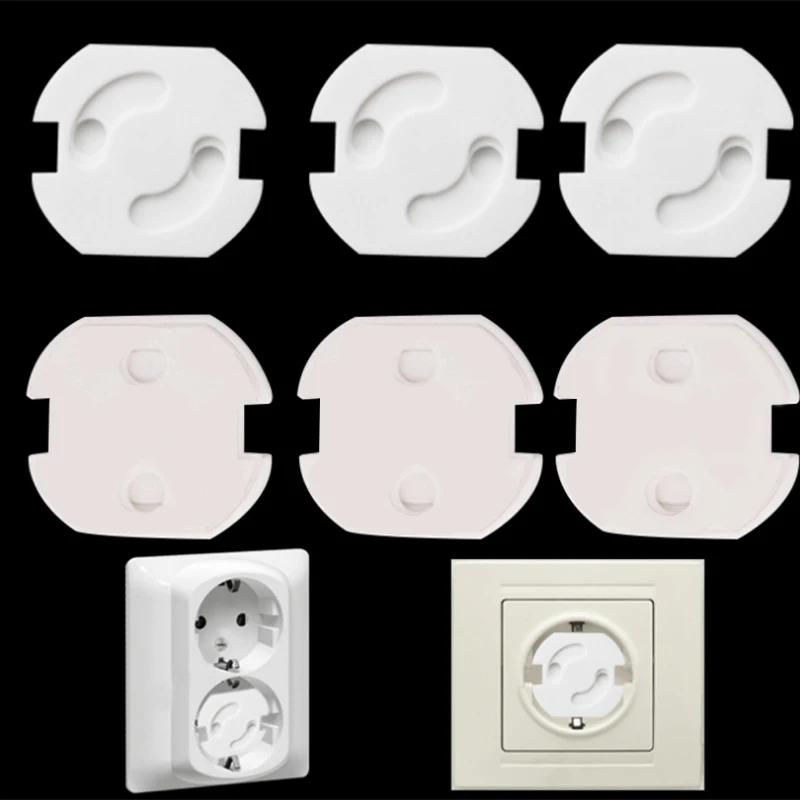 Cubierta de enchufe de seguridad estándar europeo para niños, Protector de energía de 10/5 piezas, antidescarga eléctrica, seguridad para bebés y