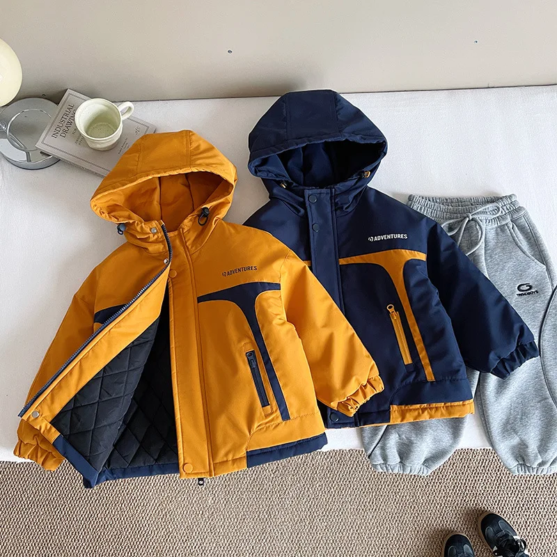 

Детская одежда, зимние пальто, новая модель, уличная пуховая парка в японском стиле, толстоизолированная парка, зимние теплые штаны для мальчиков и девочек