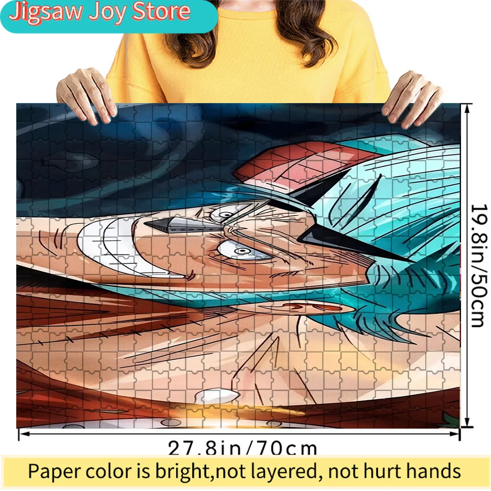 

Premium Paper Jigsaw Puzzle Featuring One Piece Franky Intense Determination Close-Up Artwork, 27.8x19.8 Inches Large Size DIY A