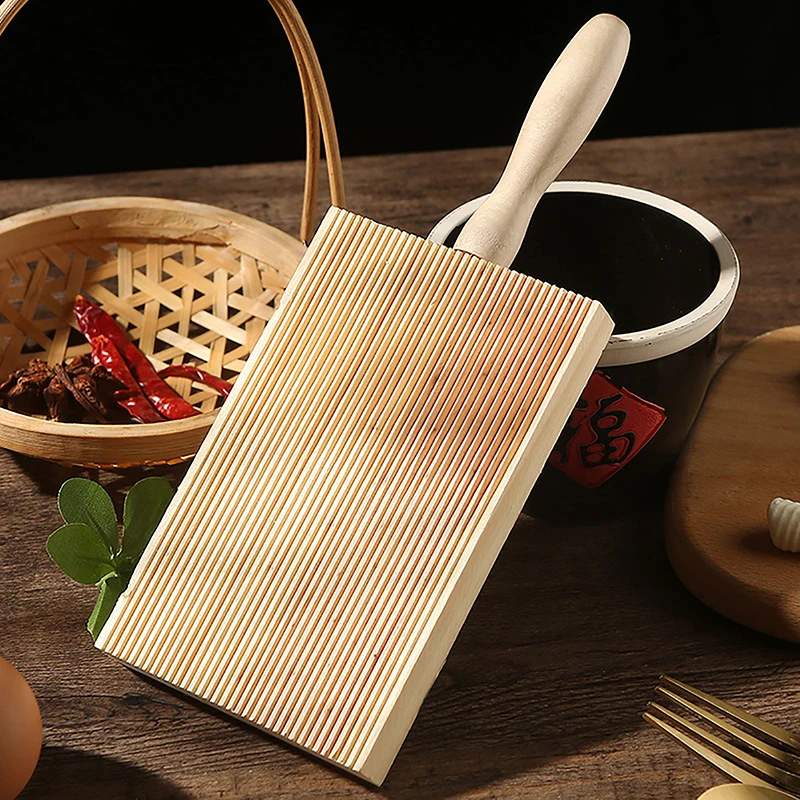 1Pcs Noodles Wooden Butter Table Easily Make Authentic Homemade Pasta Gnocchi And Non-stick Butter Pasta Plate Cooking Tools