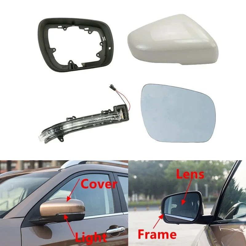 

Car Rearview Mirror Cover Frame Glass Lens Turn Signal Light For Chery Jetour X70 X70S 2018 2019