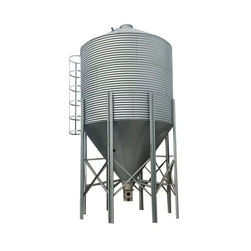 Feed Tower, fully automatic livestock breeding equipment feed tower thickened galvanized plate pig house feed tower