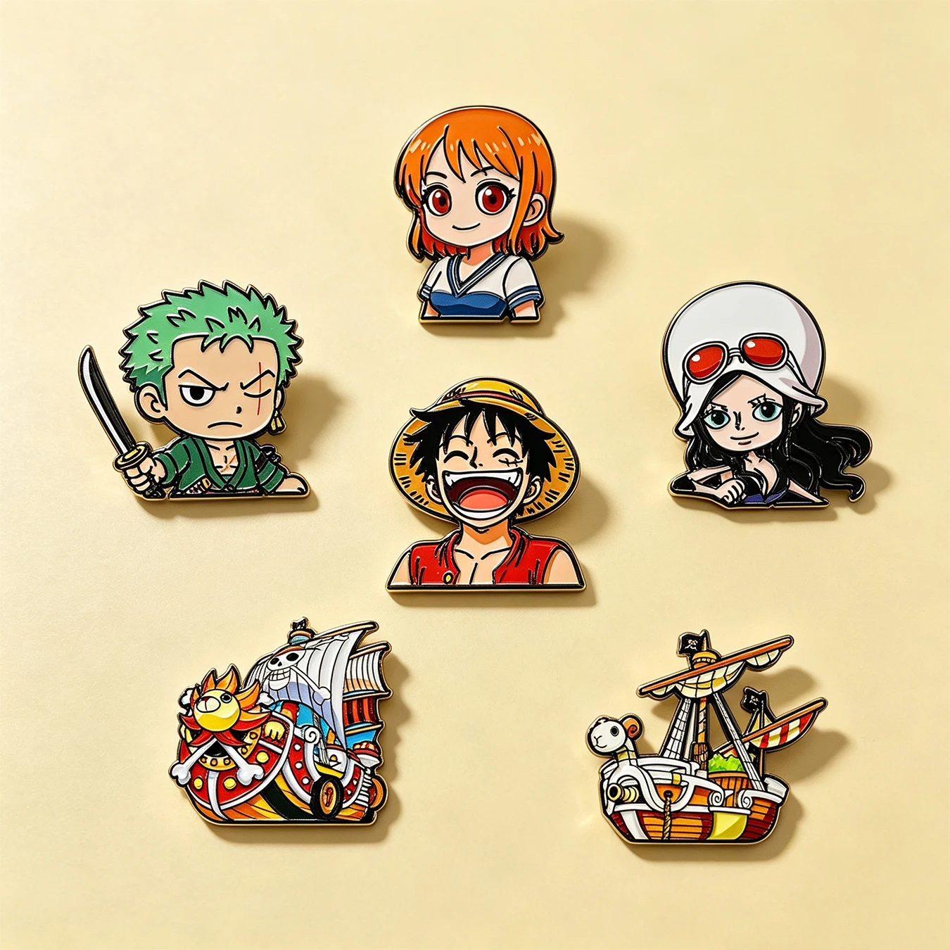 6pcs Cartoon Pirate Enamel Pin - Enamel Pin Set recension och pris