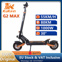 Original KuKirin G2 MAX Electric Scooter 48V 20Ah Battery 1000W Motor 55KM/H Max Speed 80KM Max Range 10*2.75 Tires Kickscooter