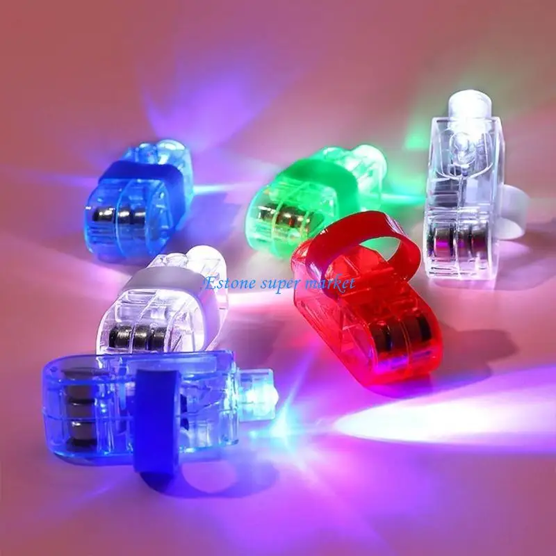 090B LED-Fingerlichter, 10 Stück, Fingerring, Leuchtstäbe, Licht, Weihnachtsbaum, Party-Dekoration, Zubehör, beliebtes Festival,