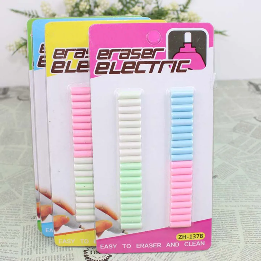 Electric Eraser Refills Replacement Set Universal Fit for Most Pencil Erasers Clean Tidy Writing School Office Supplies Eraser