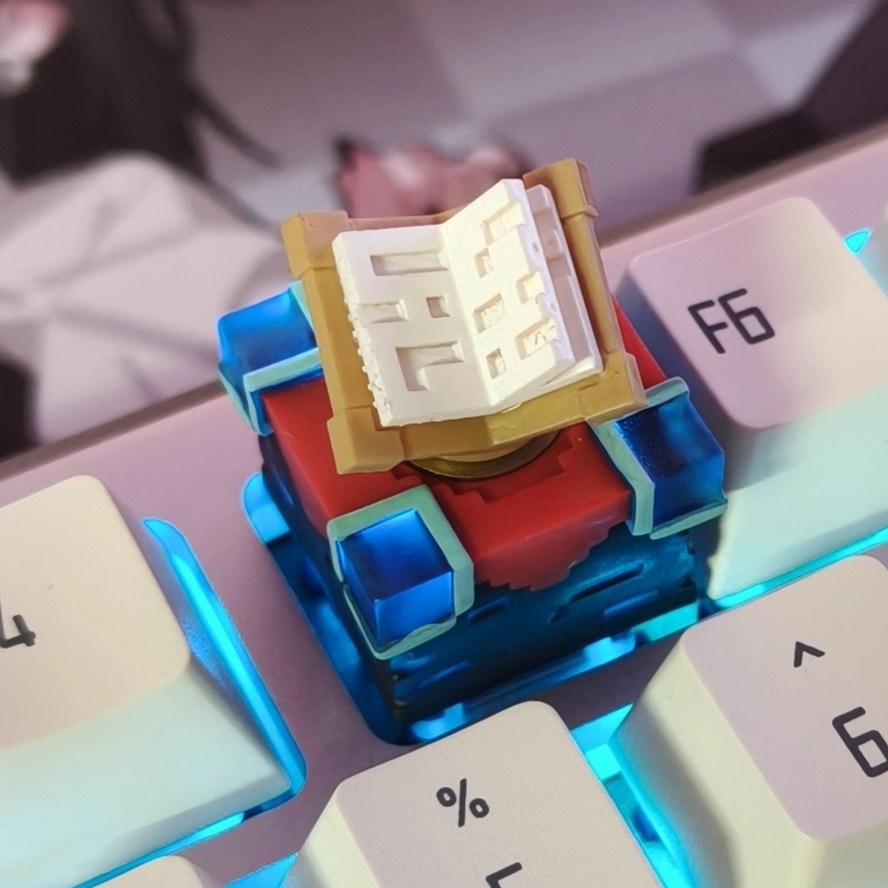 

My World Enchanting Table light-transmitting Rotating Mechanical Keyboard Keycaps Personality Replacement Keycaps Customized ESC