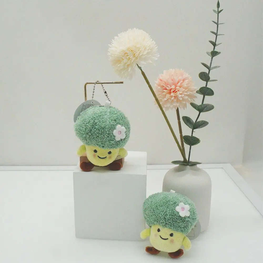 Green Onion Plush Key Buckle Car Key Ring Ornaments Plush Toy Pendant Stuffed Plush Doll Toy Women Key Chain Vegetable Pendant