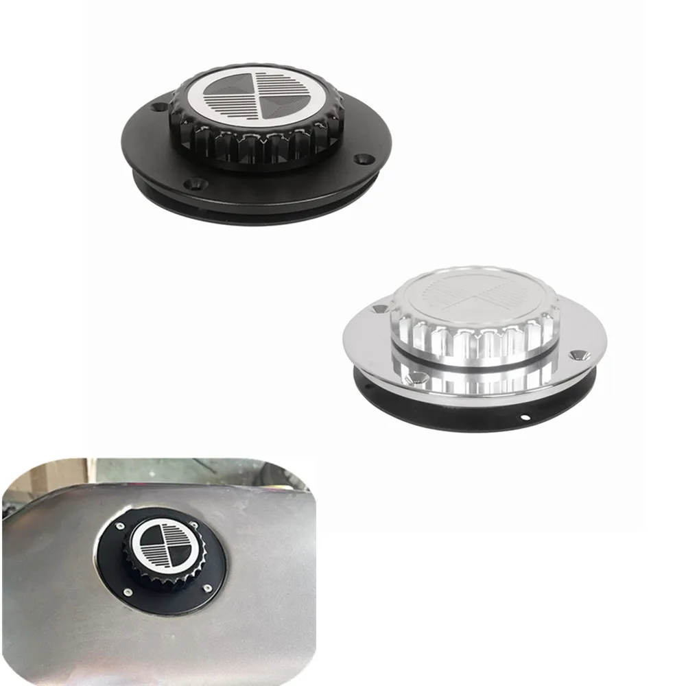 Cafe Racer Accessories Fuel Gas Tank Cap Aluminum for BMW K100 K1100 K100RS K75S K75RT K75C K1100RS K75 Motorcycle Petrol Cover