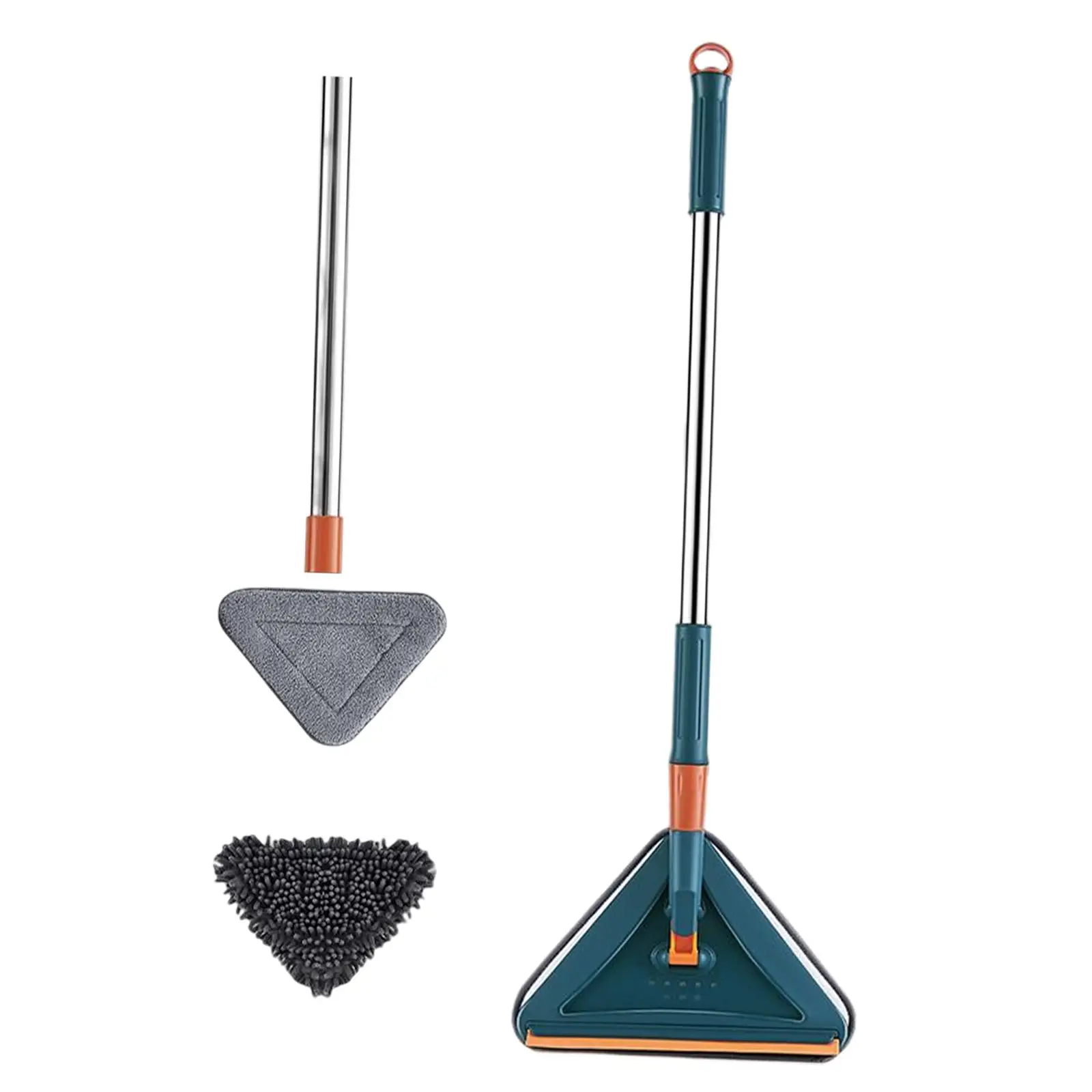 Chenille Mop Wet Triangle Mopping Multipurpose with Replacement Head Adjustable
