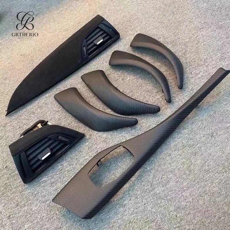 Real Dry Carbon Fiber for BM 1/2 Series F20 F21 F22 F23 2012-2018 Gear Shift Panel Multimedia Trim Cover Interior Accessories