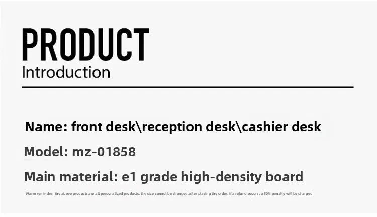Modern Curved Reception Desk with LED Light Beige Wave Front Desk for Beauty Salon Nail Shop Spa Commercial Furniture