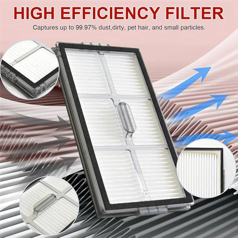 A21F-Accessories Set For Roborock Saros 10R Robot Vacuum Cleaner Main Side Brushes Hepa Filter Mop Cloth Dust Bags