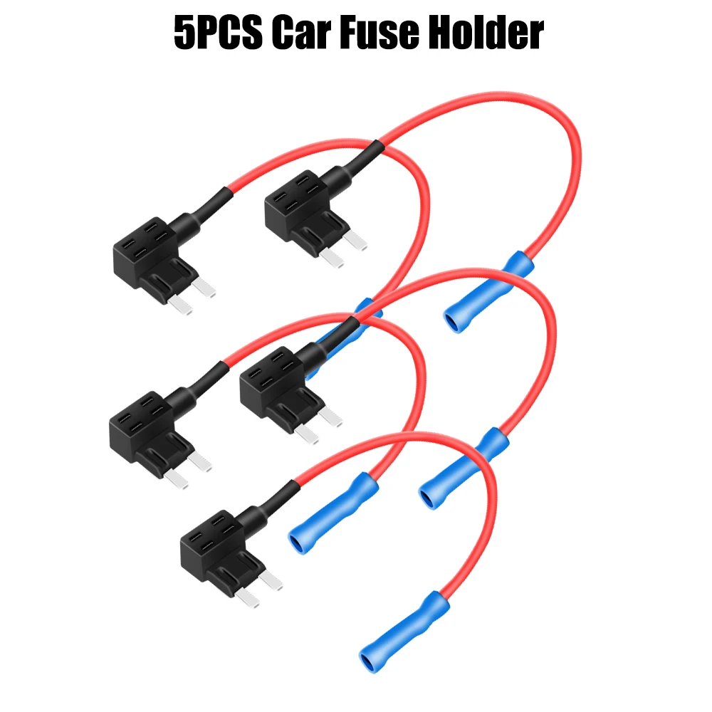 12V Car Fuse box Holder Add-a-Circuit Adapter adattatore ATM APM Tap Mini Blade Micro 5 Pcs Auto moti Insurance