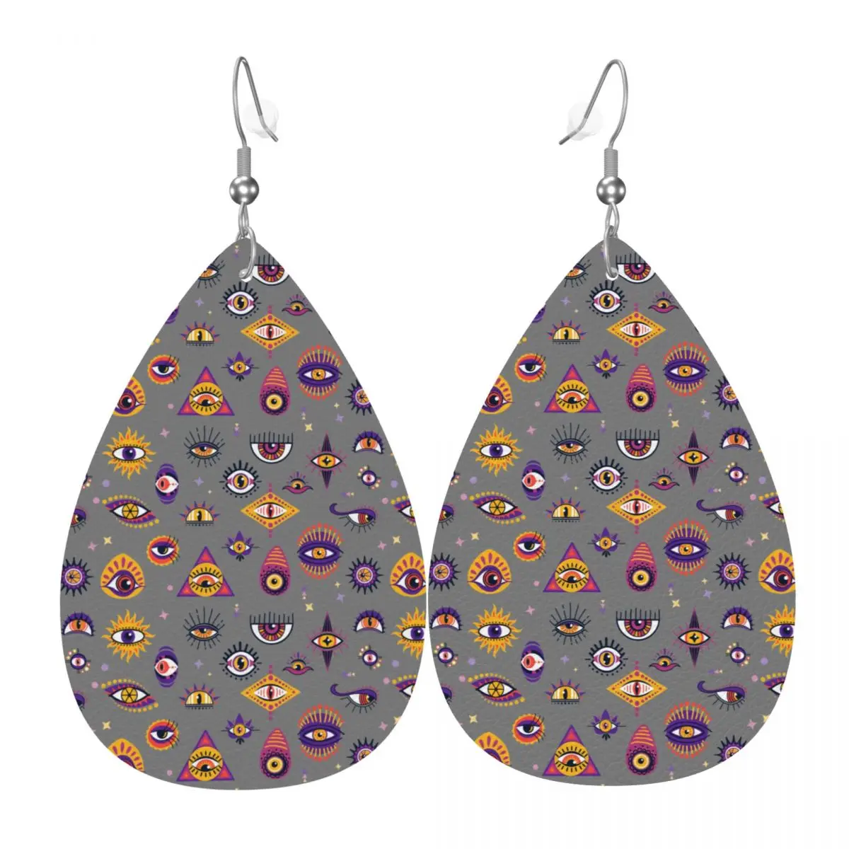 

Висячие серьги на заказ, средиземноморские кожаные серьги-капли от сглаза, кожаные серьги из ПВХ для подарков, изящные ювелирные изделия