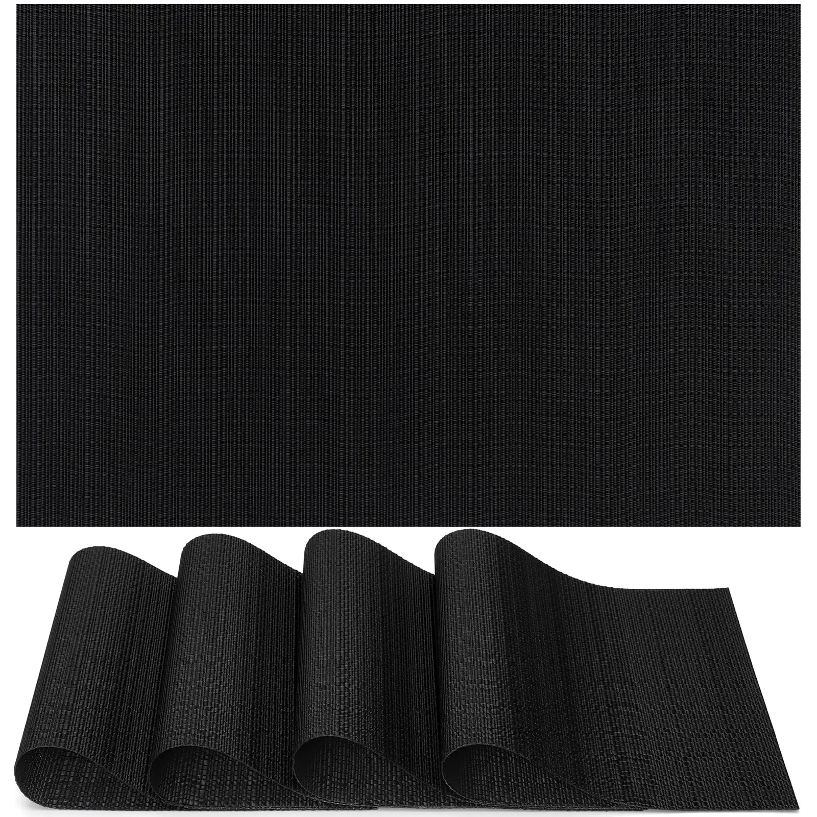 

Table Mats Set of 4, Place Mats Table Placemats Washable Non-slip Heat Insulation Woven Vinyl for Kitchen Dinning Party 18"X12"