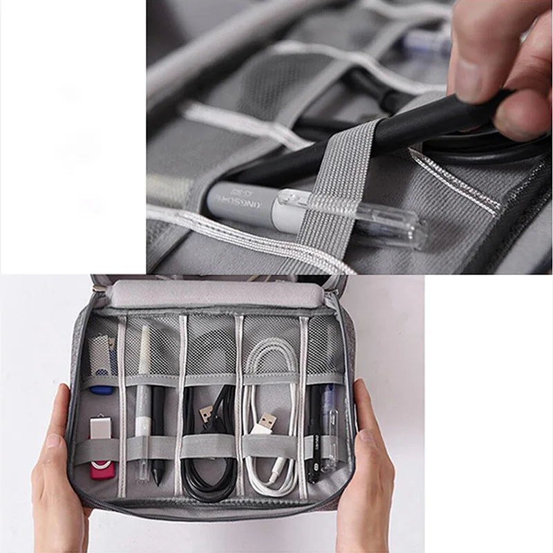 Double Layer Hard EVA Digital Large Storage Bags for Earphone Charger Data Cables Electronic Accessories Storage Travel Organize