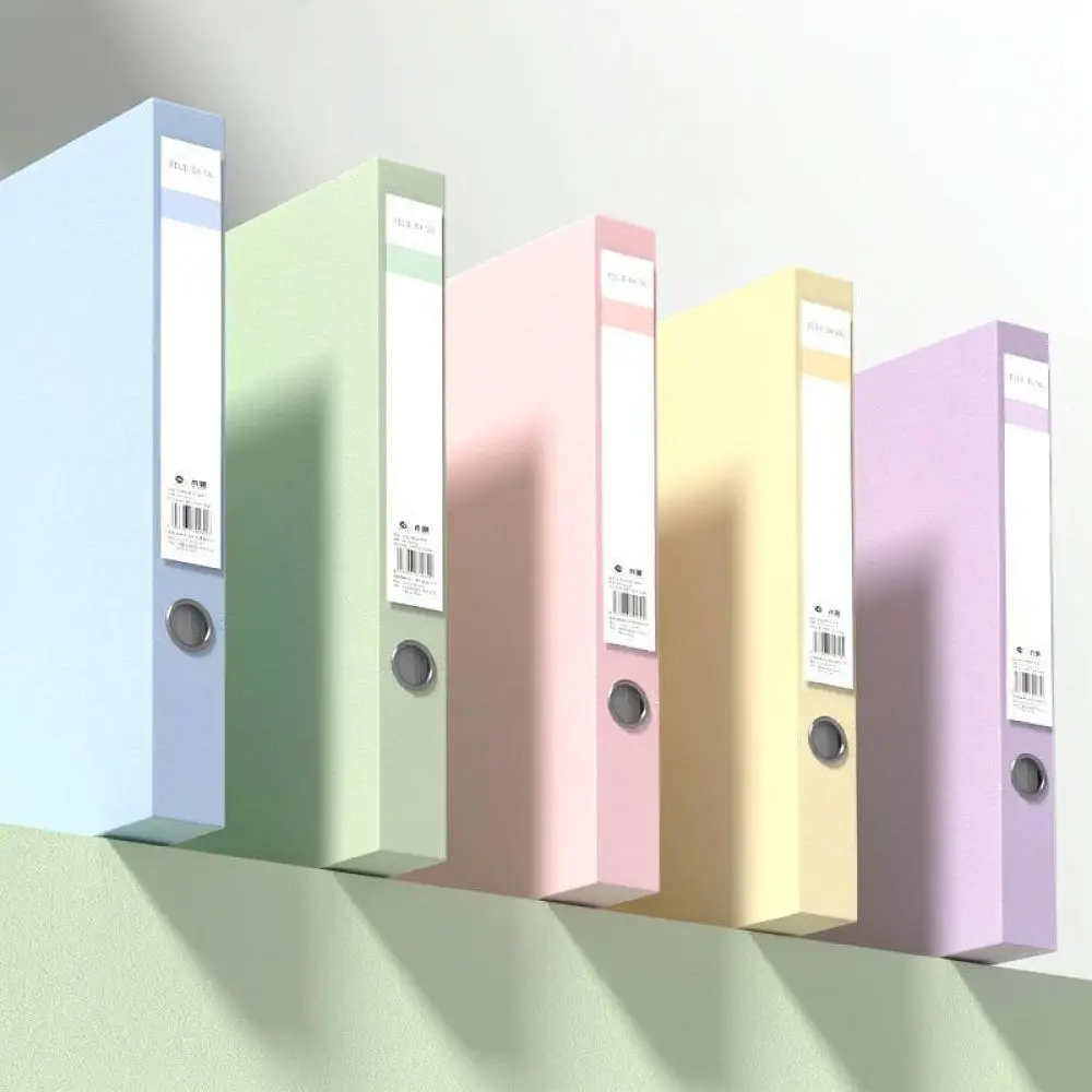 Colorful Document Storage Box A4 File Organizer Folder Case Office Stationery Desk Management Sorting Container