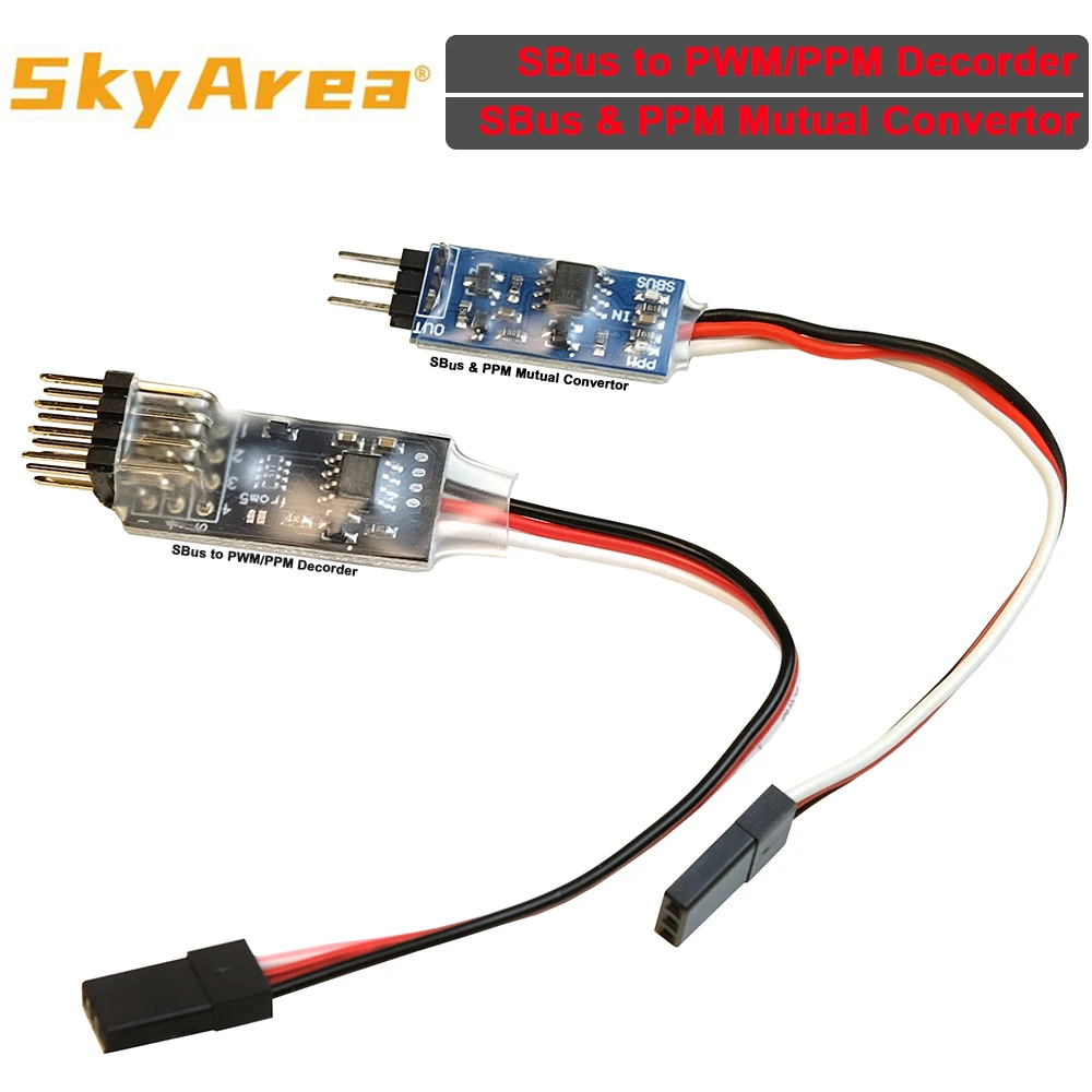 SkyArea SBUS PPM PWM Decorder Signal Conversion Module Receiver Converter for FrSky RadioMaster ELRS Futaba Receiver RC Drone