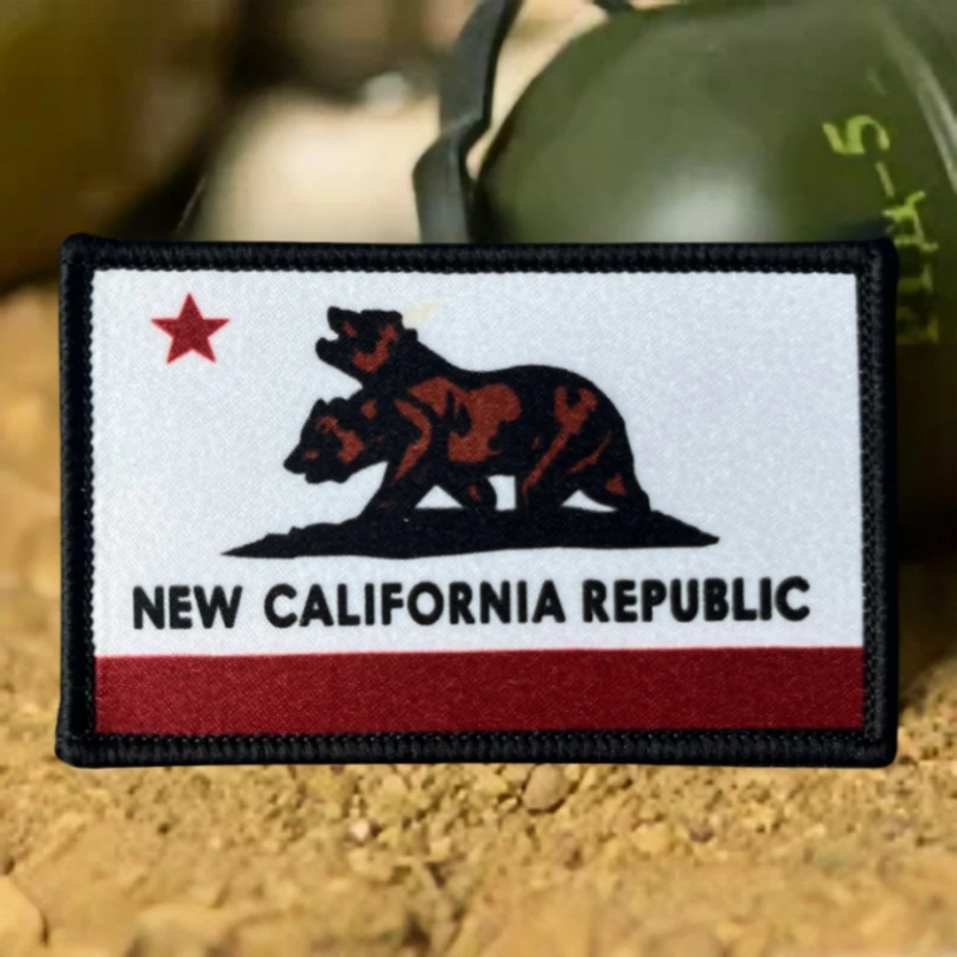 

New California Republic Flag Morale Tactics Printed Patch Military Armband Hook and Loop Badge Backpack Hat Accessories Stickers