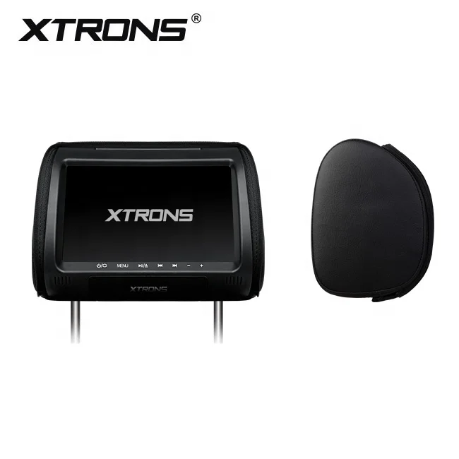 XTRONS 2X9 بوصة أسود اللون مسند الرأس شاشة سيارة مشغل ديفيدي للسيارة مع أزرار اللمس/SD/USB شاشة المقعد الخلفي للسيارة #5