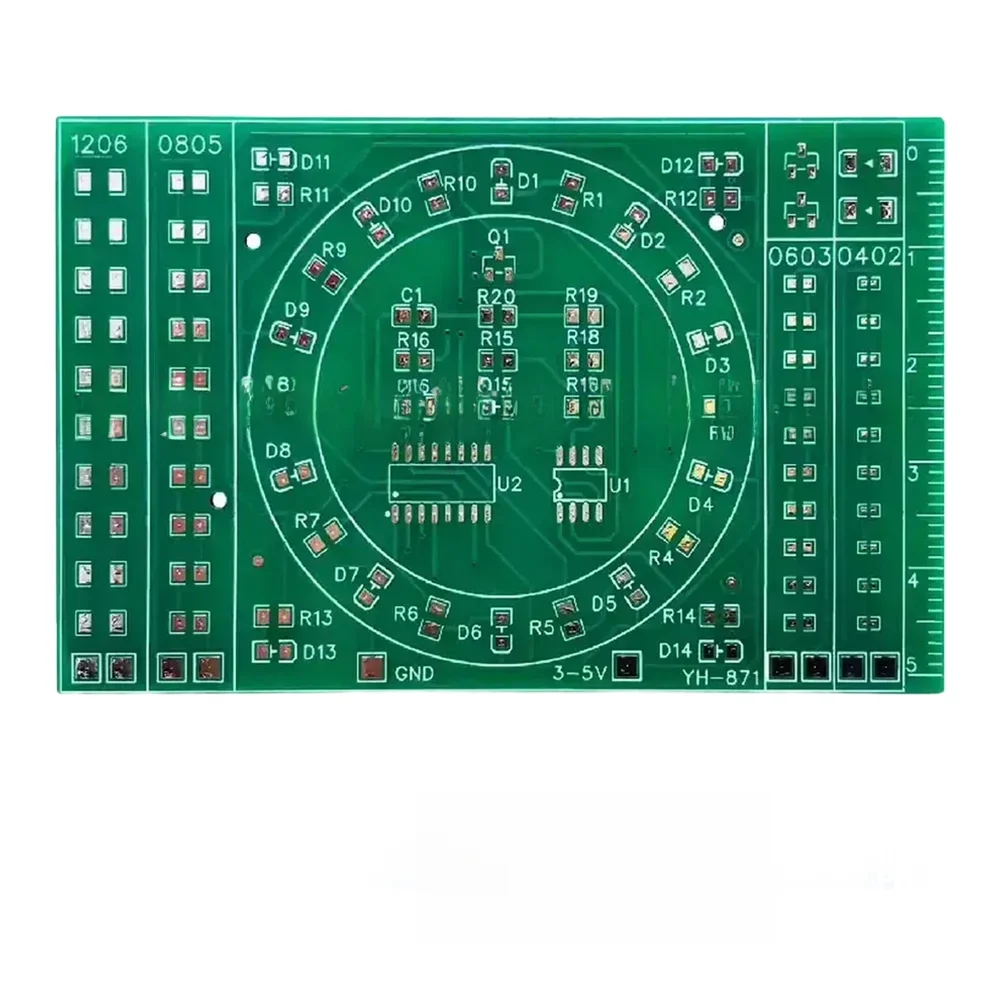Electric Soldering Kit Electronics Trainer As The Picture LED Chaser PCB 1206 0805 0603 Components Flowing LED Display