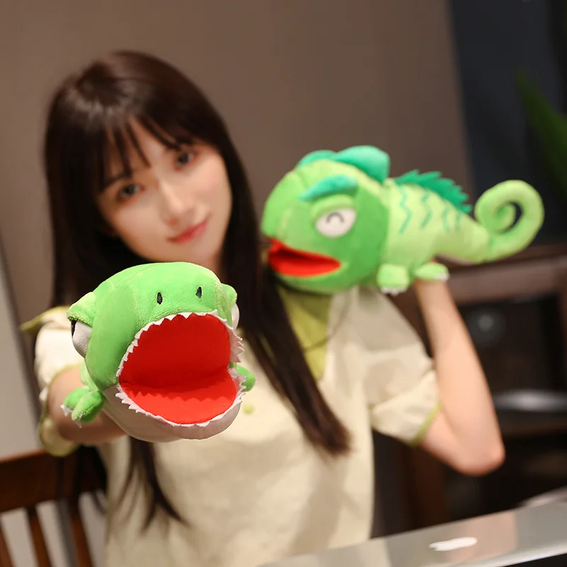 Cute farcito Ocean Series peluche mano Finger Story Puppet Octopus Penguin Crocodile Shark Killer Whale Kawaii Education Toys