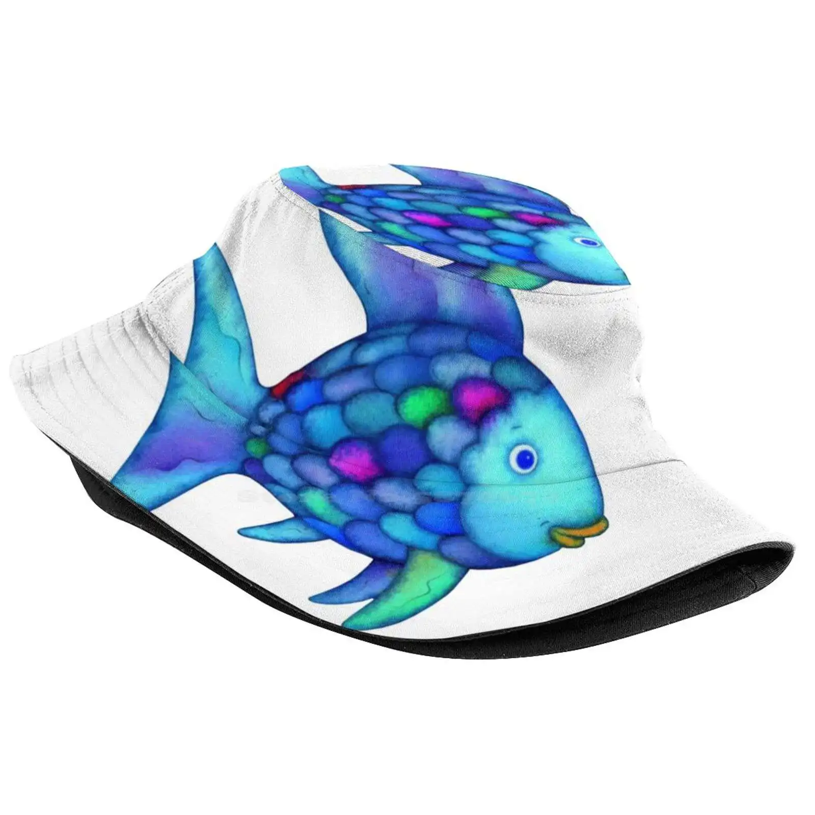 Rainbow Fish Sun Cap Fisherman Hat Bucket Hats Ocean Fish Red Rainbow Fish Cute Fish Rainbow Trout Betta Sea Colorful Fish