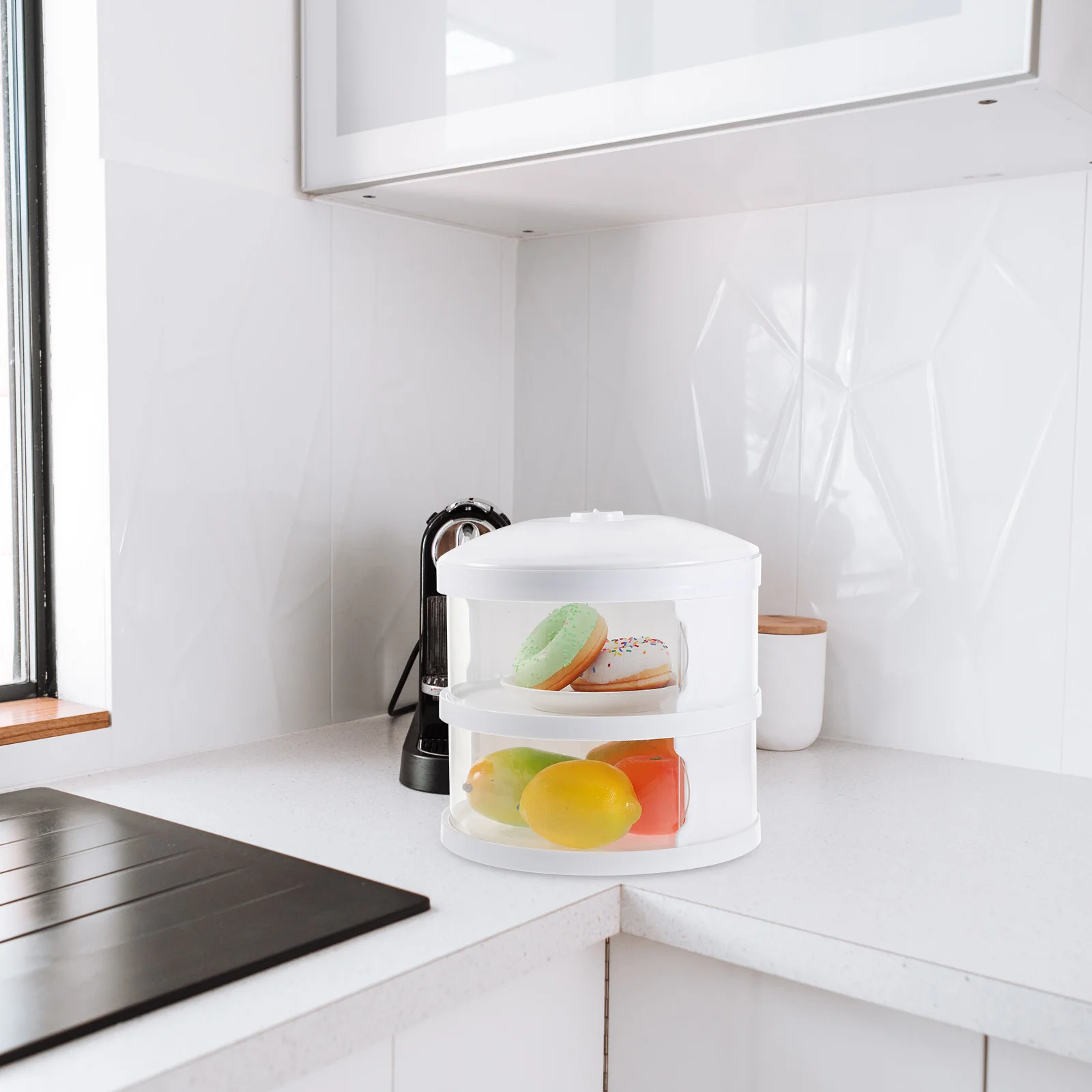 1Pcs Multilayer Dish Cover High-Quality Material Independent Sliding Door Design Keep Food Fresh Transparent Easy Find