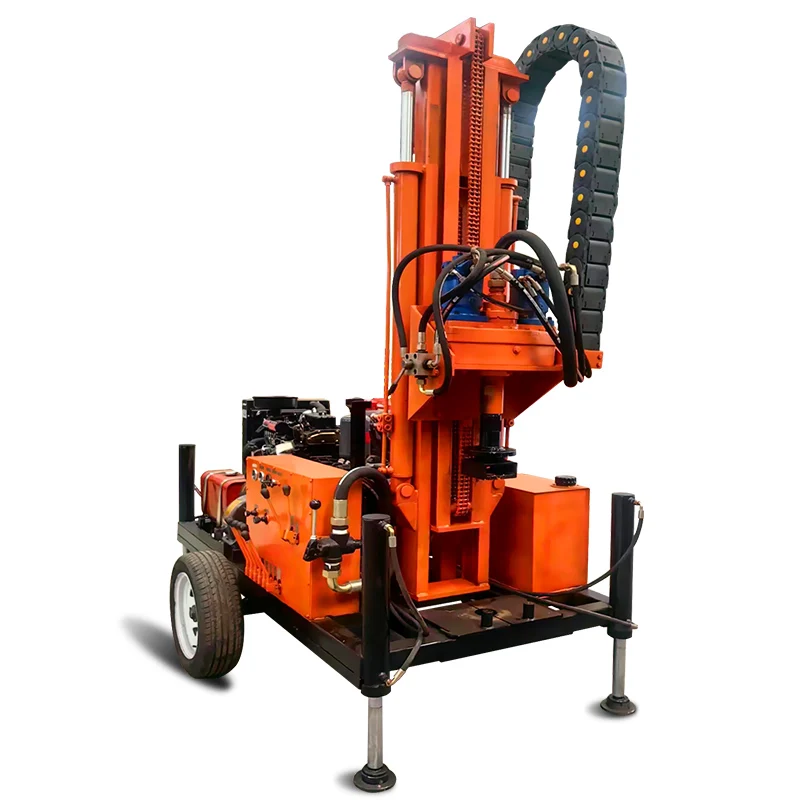 Customized Flexible-Wheeled Diesel Hydraulic Driller for Domestic Drilling