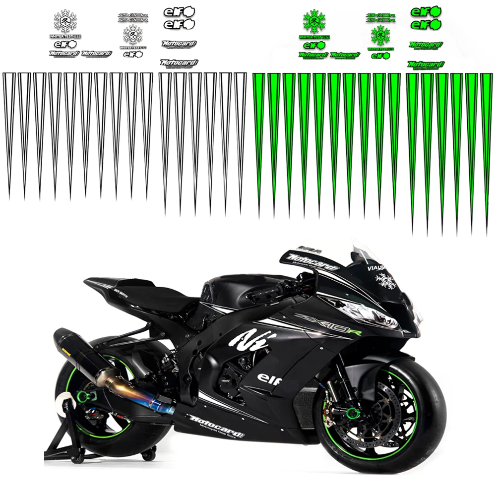 

For KAWASAKI NINJA ZX-10R ZX10R ZX 10R Ninja Motorcycle Accessories Fairing Sticker Whole Car Sticker Kit