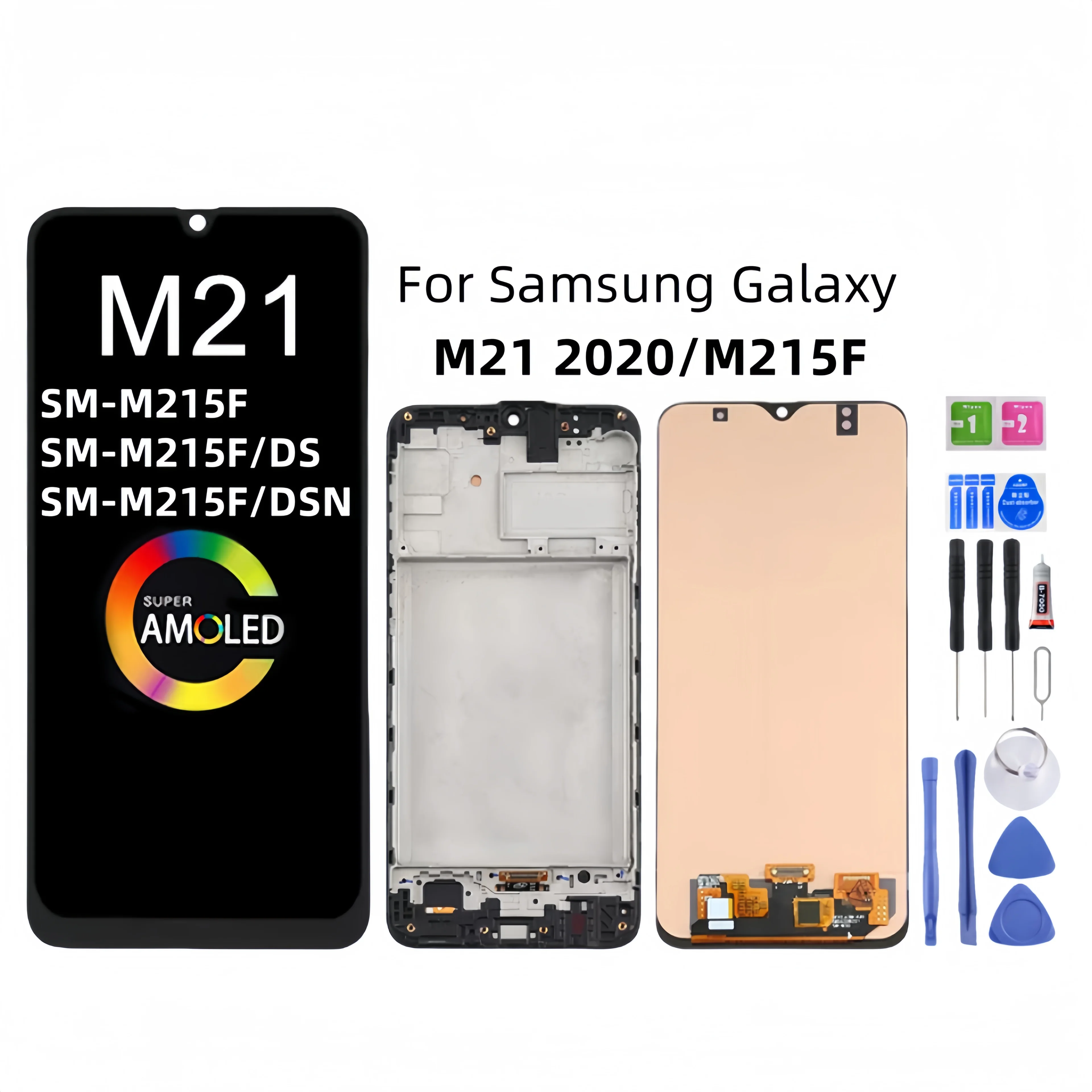 LCD Display Touch Screen Digitizer Assembly Replacement, Samsung Galaxy M21, M215, SM-M215F, M215F-DS, M215F-DSN