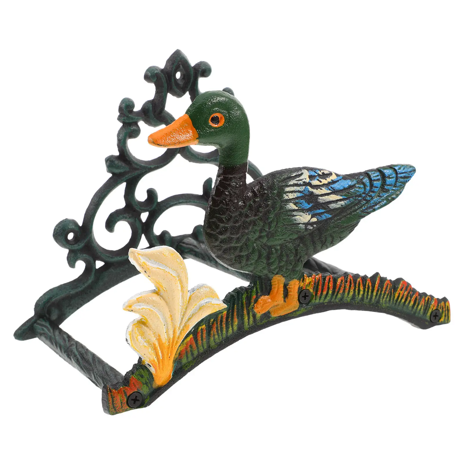 Decorative Hose Storage Garden Rack Wall Bracket Cast Iron Hanger Mounted Holder