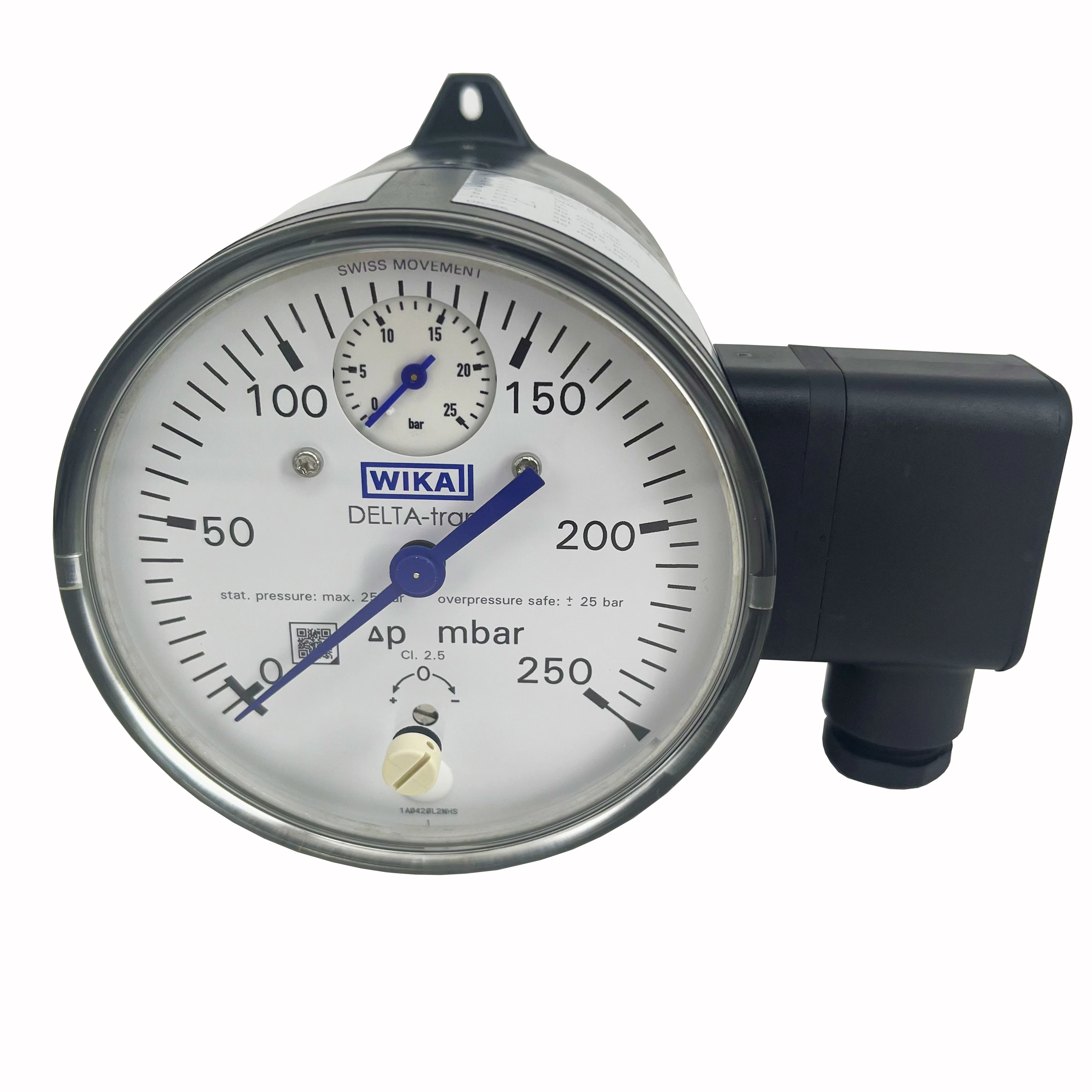 

Wika Differential Pressure Gauge With Integrated Working Pressure Indication (DELTA-plus) Model DPG40