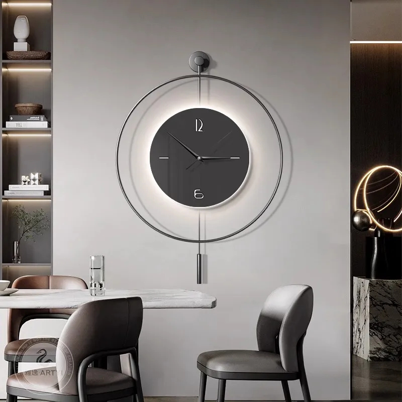 Modern simple living room clock Spain minimalist restaurant decorative wall clock creative porch art silent clock