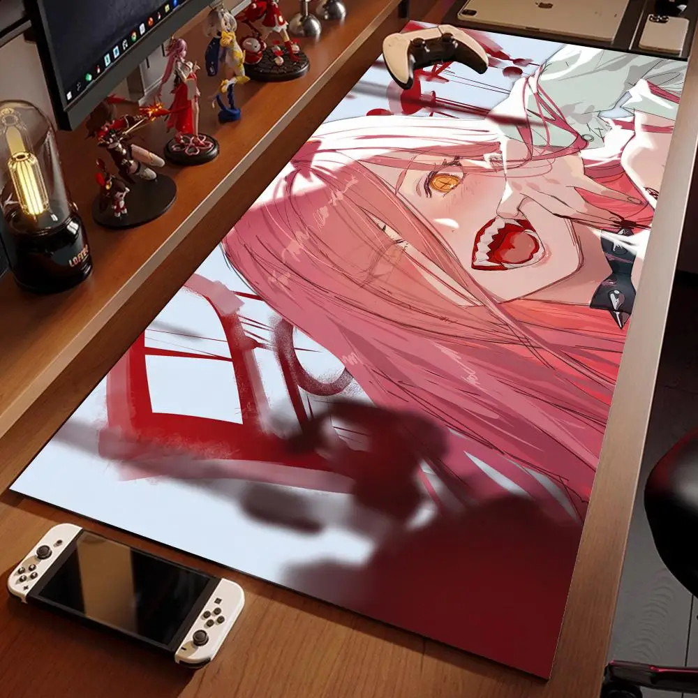 C_Chainsaw M_Man Mouse Pad Desk Extender Mouse Pad  Playmat 1200x600 Rubber Mouse Pad Super Big Large Edge Lock Desk Mat