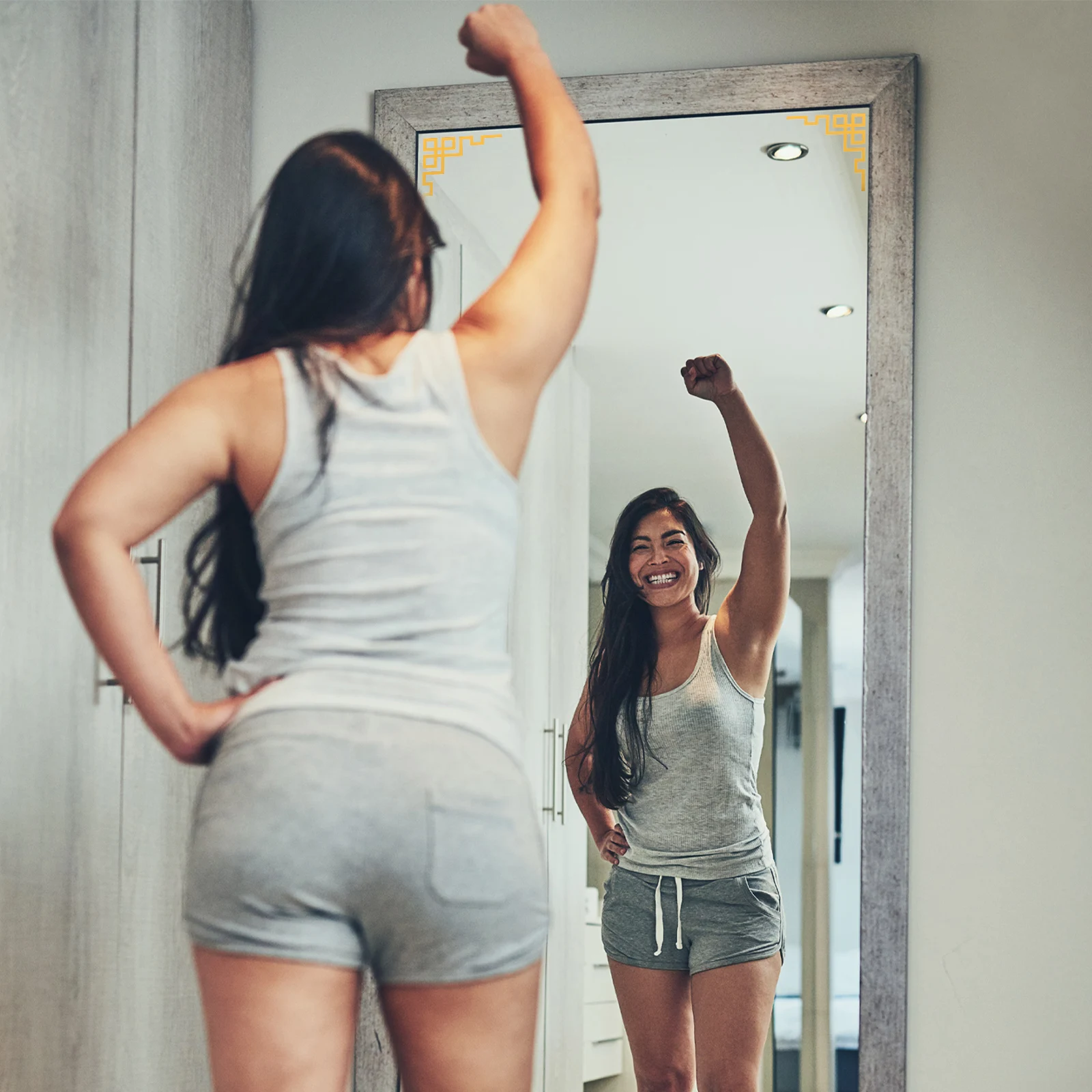 

8pcs Decorative Mirror Stickers 3D Acrylic Corner Tiles Modern Living Room Bedroom Decor Peel Stick Mirrors For Wall