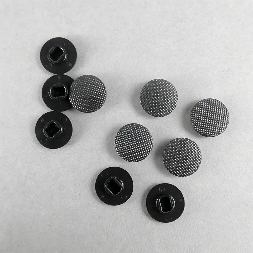 10PCS Plastic Joystick Caps Textured Surface Black Analog Stick Caps Replacement Mushroom Shape for PSP 1000 Game Console