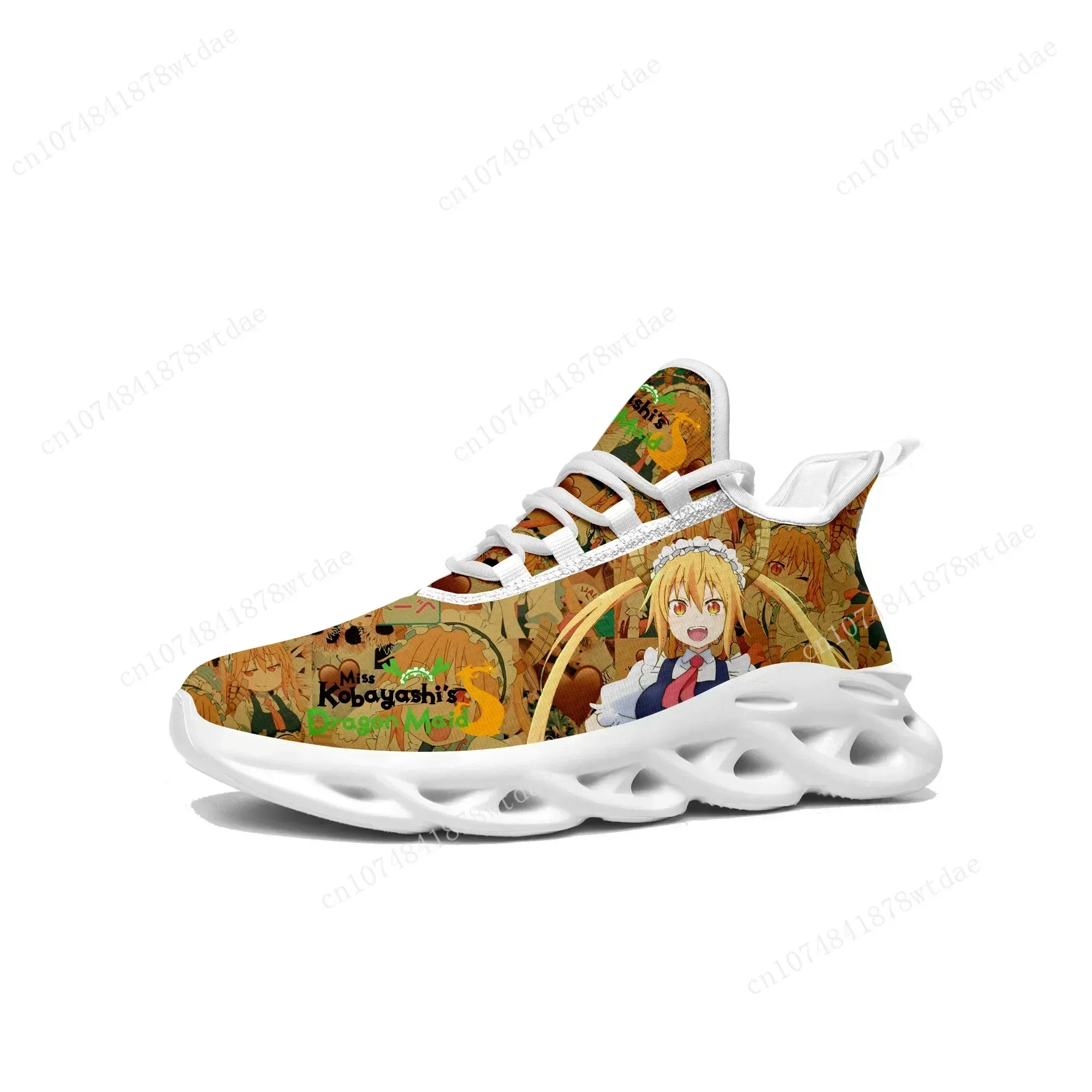 Miss Kobayashi Dragon Maid Flats Sneakers Men Women Teenager Sports Running Shoes Tohru Kanna Kamui Custom Lace Up Mesh Footwear
