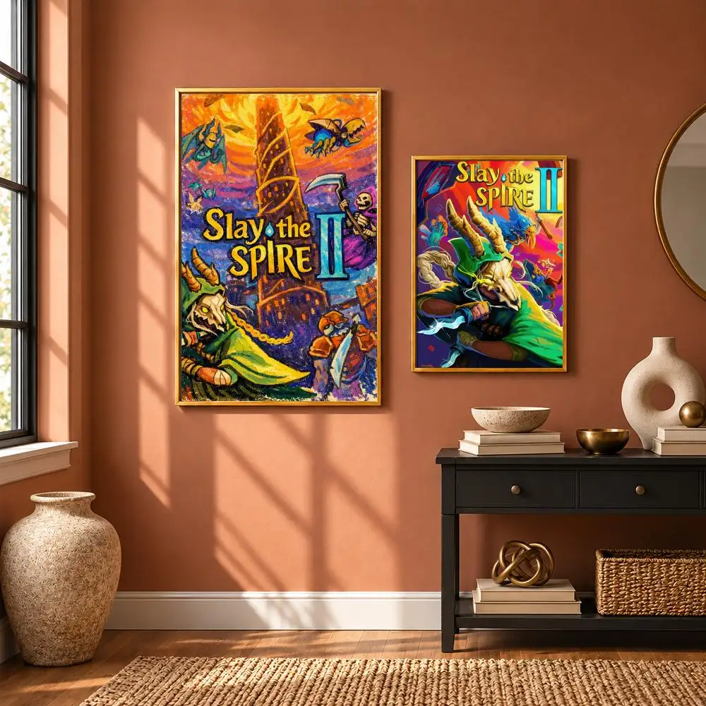 Game S-Slay the Spire 2 Fantasy Style Poster Art Wall Stickers & Self-Adhesive Decals for Home, Bedroom & Living Room