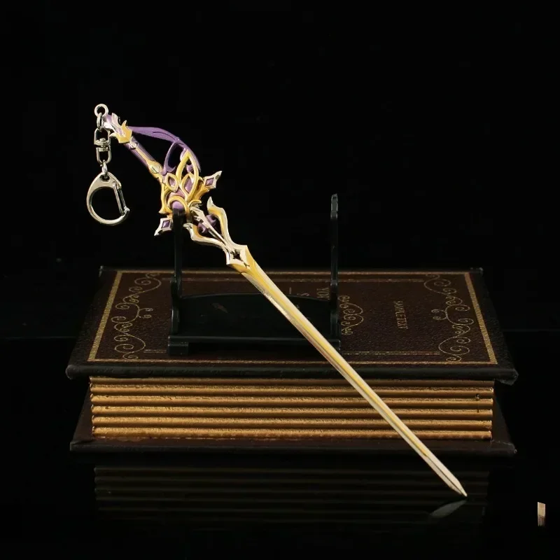 21cm Genshin Props Absolution One Handed Sword Weapon Keychains Metal Model Collection Ornament Crafts Game Peripheral Gifts Toy