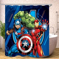 Marvel'S Avengers Bathroom Decor Anime Shower Curtain Accessories Sets Luxury Curtains For Home